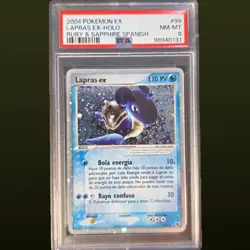 PSA 8 LAPRAS EX HOLO #99 RUBY & SAPPHIRE SPANISH 2004 POKEMON NM-MT - Image 1