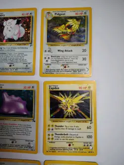 Zapdos, Raichu, Ditto, Jungle Fossil Base Set Damaged Holo Pokemon Card Lot - Image 5