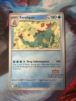 Pokemon TCG Feraligatr SVP 213 Black Star Promo Illustration Contest 2024 - Image 1