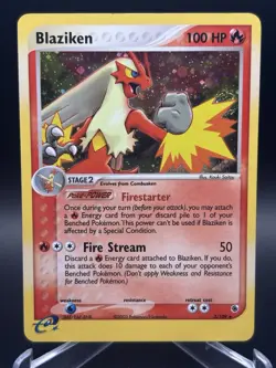 Pokemon TCG Blaziken 3/109 Ruby & Sapphire Holo Rare 2003 - Image 1