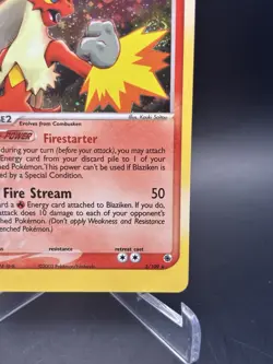 Pokemon TCG Blaziken 3/109 Ruby & Sapphire Holo Rare 2003 - Image 3