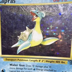 Pokemon TCG Lapras 10/62 Fossil Holo Rare Unlimited WOTC 1999 ENG 80 HP - Image 5