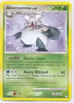 Pokemon TCG - Abomasnow Lv.40 - 19/123 - Rare Mysterious Treasures [Heavy Play] - Image 1