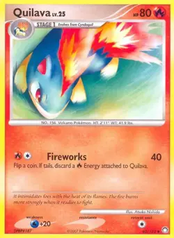 Pokemon TCG - Quilava - 60/123 - Rare - Mysterious Treasures [Near Mint] - Image 1