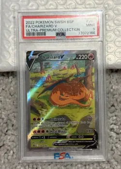 Pokemon TCG Charizard V SWSH260 Sword & Shield Promo Holo Full Art PSA 9 - Image 1
