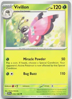 Vivillon 010/198 Uncommon Scarlet & Violet Pokemon Near Mint - Image 1