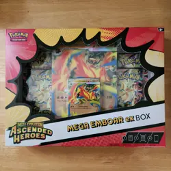Pokemon TCG Mega Emboar EX 🔥 Box Ascended Heroes New Sealed 4 Packs Promo - Image 1