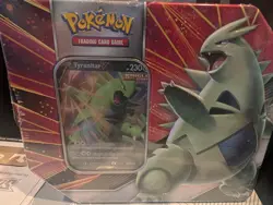Pokemon TCG Tyranitar V Strikers Factory Sealed 5-Pack Tin - Image 1