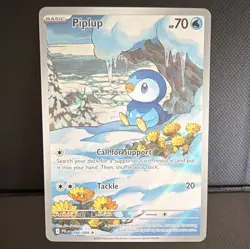 Pokemon TCG Piplup 098/094 Prismatic Evolutions Holo Illustration Rare English - Image 1