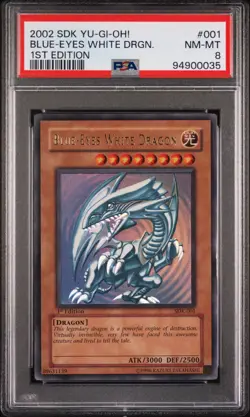 PSA 8 SDK Blue Eyes White Dragon 1st Edition Yu-Gi-Oh! - Image 1