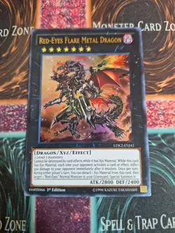 Yu-Gi-Oh! TCG Red-Eyes Flare Metal Dragon LDK2-ENJ41 Ultra Rare 1st Edition NM - Image 1