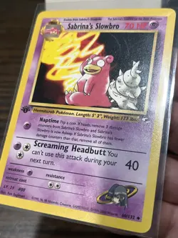 Pokemon Card - Sabrina's Slowbro 1st Edition Gym Heroes 60/132 Near Mint - Image 2