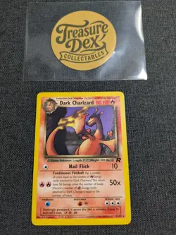 Pokemon 1999-2000 WOTC Team Rocket Rare Non-Holo Card #21/82 Dark Charizard NM - Image 1