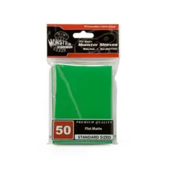 Monster Protectors Card Sleeves Standard CCG Size - Green (50) New - Image 1