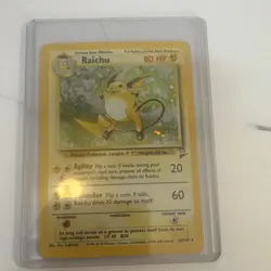 Wizards of the Coast Raichu 16/130 Base Set 2 Holo Rare 80 HP Pokemon TCG - Image 1