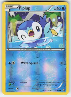 Piplup 36/162 Common BREAKthrough Pokemon Moderately Played - Image 1
