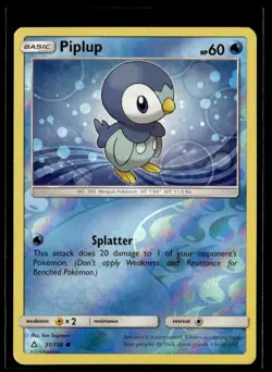 2018 Sun & Moon - Ultra Prism Piplup Basic/Common #31 - Image 1