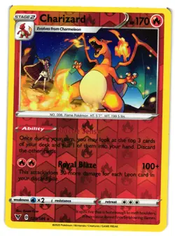 Pokemon TCG Charizard 025/185 Swsh04: Vivid Voltage Reverse Holo VLP - Image 1