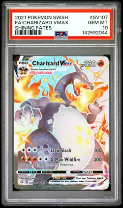 PSA 10 Charizard Vmax SV107/SV122 Shining Fates Shiny - Image 1