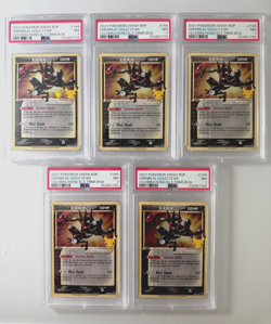 LOT OF 5- 2021 Pokemon SWSH Black Star Promo Greninja Star #144 Holo PSA 7 - Image 1