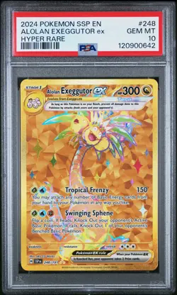2024 POKEMON SSP EN-SURGING SPARKS HYPER RARE #248 ALOLAN EXEGGUTOR EX PSA 10 - Image 1