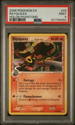 2006 Pokemon EX Holon Phantoms Rayquaza PSA 9 #26 - Image 1