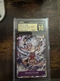 Monkey D. Luffy One Piece Tournament Promo Pirates Party Vol. 5 CGC Pristine 10 - Image 1