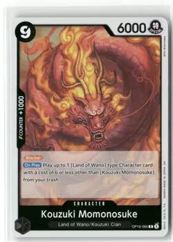 The Time of Battle #OP16-085 Kouzuki Momonosuke (085) (Alternate Art) - Image 1