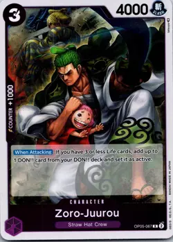 Zoro-Juurou OP05-067 Rare Starter Deck 18: PURPLE Monkey.D.Luffy One Piece NM - Image 1