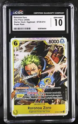 Roronoa Zoro ST29-014 (SR) Alt Art Starter Deck (EGGHEAD) One Piece CGC 10 - Image 1