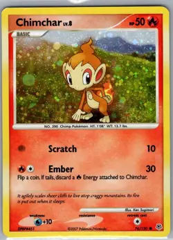 Chimchar - (Cosmos Holo) 76/130 Holo - Pokemon Card - LP - Image 1