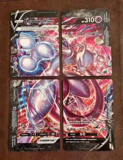 Pokemon TCG Mewtwo V-UNION 4-Card Set SWSH159-162 Holo - Image 1
