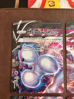 Pokemon TCG Mewtwo V-UNION 4-Card Set SWSH159-162 Holo - Image 2