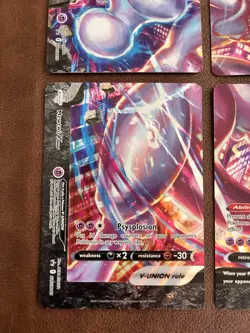 Pokemon TCG Mewtwo V-UNION 4-Card Set SWSH159-162 Holo - Image 4