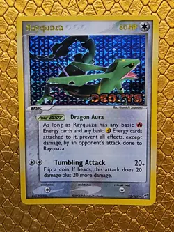 Rayquaza Ex Deoxys 22/107 Reverse Holo Stamped 2000 Pokemon Card VLP+ NM - Image 1