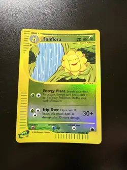 Pokemon TCG English Card e-Series Skyridge Sunflora 105/144 Reverse Holo LP ++ - Image 1