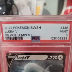 Pokemon Lugia v Silver Tempest Holo Ultra Rare Card 138/195 PSA 9 - Image 2
