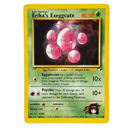 Erika's Exeggcute 77/132 Gym Challenge Unlimited WOTC Vintage Pokemon Card - Image 1