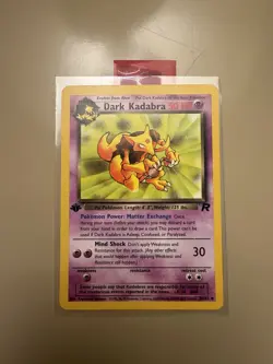 Dark Kadabra Team Rocket 1st Edition 39/82 1999 WotC English 50 HP - Image 1