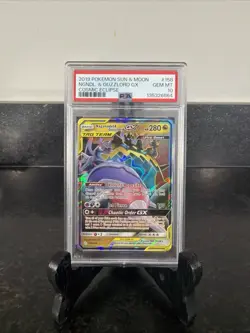 Pokemon Cosmic Eclipse Naganadel & Guzzlord GX TAG TEAM Holo 158/236 PSA 10 - Image 1