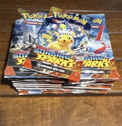 Pokemon TCG Surging Sparks Booster Pack Lot (30Packs) & Prismatic Evolution. - Image 1