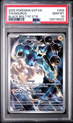 Thundurus 209/086 Black Bolt Pokemon Center Elite Trainer Box Promo PSA 10 - Image 1