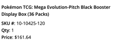 PRESALE Pokemon Mega Evolution Pitch Black Booster Box Factory Sealed - Image 3