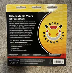 Pokemon TCG Pokemon Day 2026 Collection Box Pikachu Promo Coin 3 Packs - Image 2
