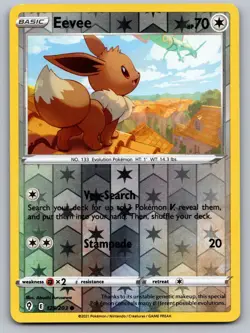 Eevee 125/203 Evolving Skies Pokemon Reverse Holo Near Mint - Image 1