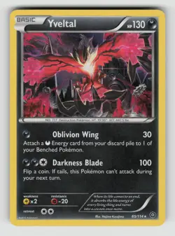 Yveltal 65/114 Holo Rare Steam Siege Pokemon Holo Near Mint - Image 1