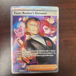 Pokemon TCG Team Rocket's Giovanni Trainer Full Art Foil Rare SV10 238/182 SIR - Image 1
