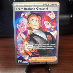 Pokemon TCG Team Rocket's Giovanni Trainer Full Art Foil Rare SV10 238/182 SIR - Image 2