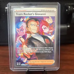 Pokemon TCG Team Rocket's Giovanni Trainer Full Art Foil Rare SV10 238/182 SIR - Image 4