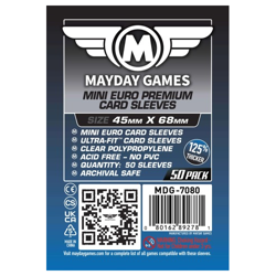 Mayday Games Card Sleeves - Mini Euro Size 45mm x 68mm (100ct) - Image 1
